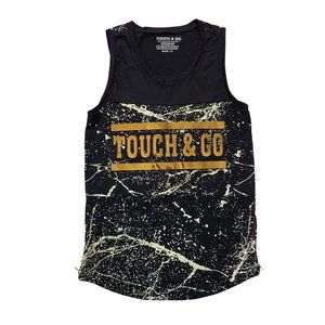 Boys Gold Zipper Accent Black Tank Top Youth Size 12